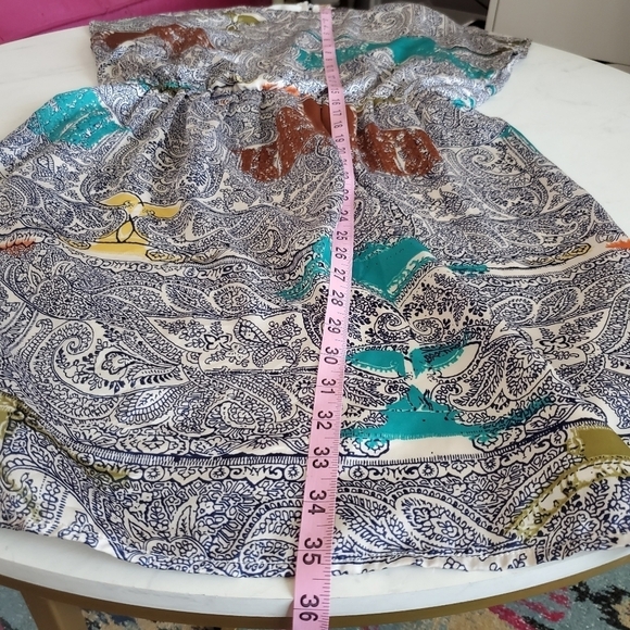 Luxology Dress Small Cinched Waist Paisley - Picture 12 of 14